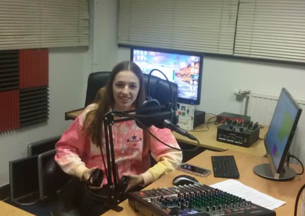 One of the youth radio presenters