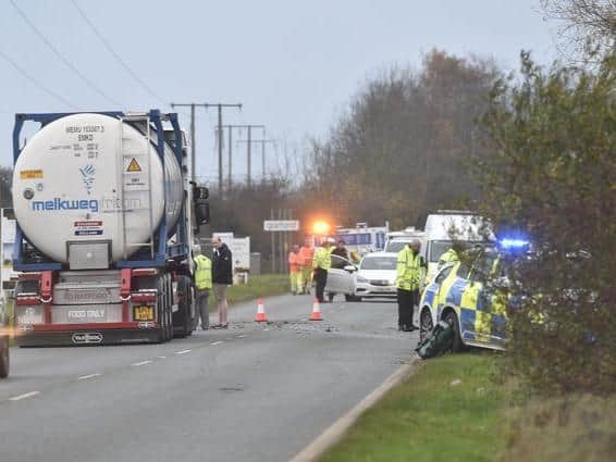The scene of the crash in Market Deeping