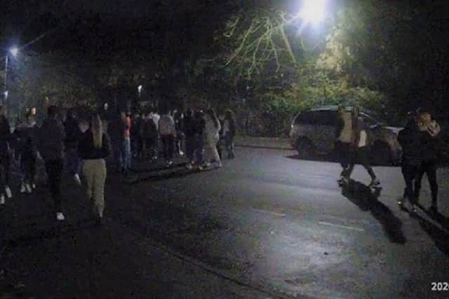 Police images of a group of youths caught gathering in Central Park earlier this month.