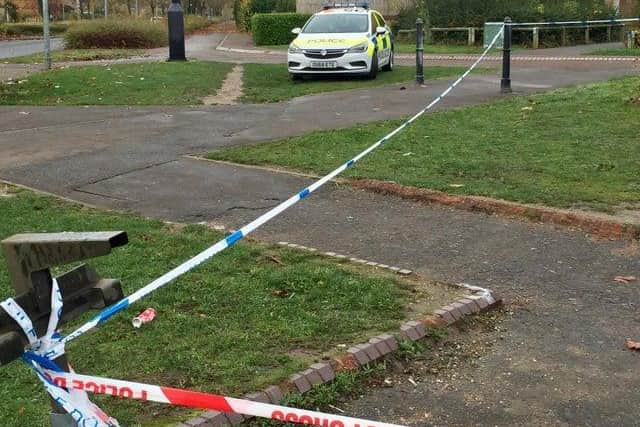 The scene following the stabbing in Paynells
