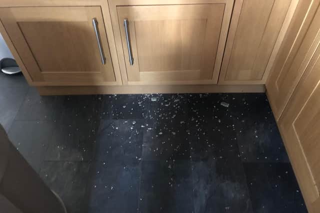 Glass which went on the kitchen floor
