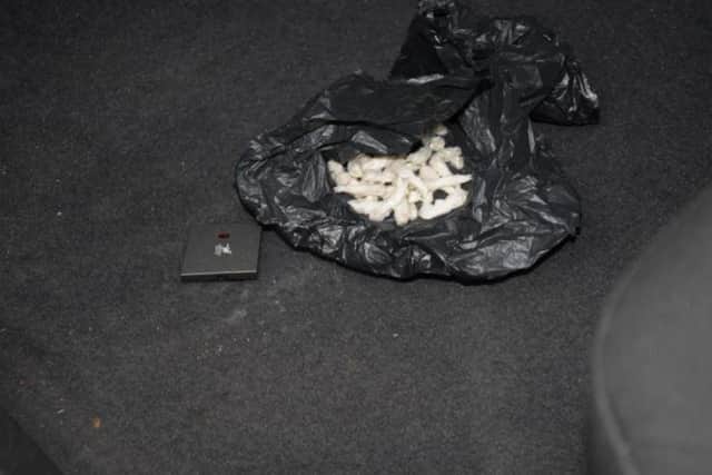 Drugs found in the footwell