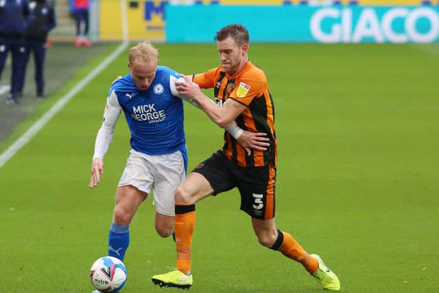 Ryan Broom (left) could replace Joe Ward and play for Posh against Plymouth.