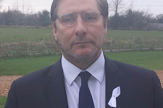 Mayor of Cambridgeshire and Peterborough James Palmer supporting White Ribbon Day