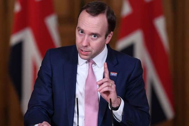 Health Secretary Matt Hancock