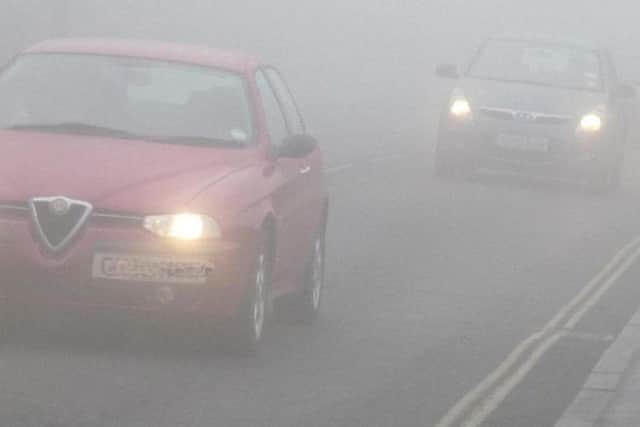 There is a yellow alert for fog and poor visibility covering the Peterborough area.