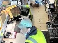 A CCTV image of the robbery