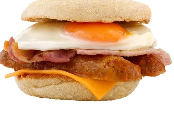 A Wetherspoon breakfast muffin