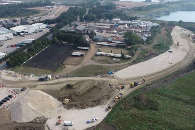 Drone photos of the King's Dyke Level Crossing scheme