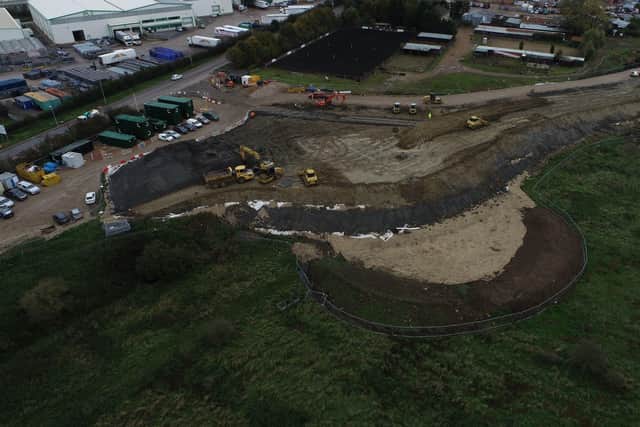 Drone photos of the King's Dyke Level Crossing scheme
