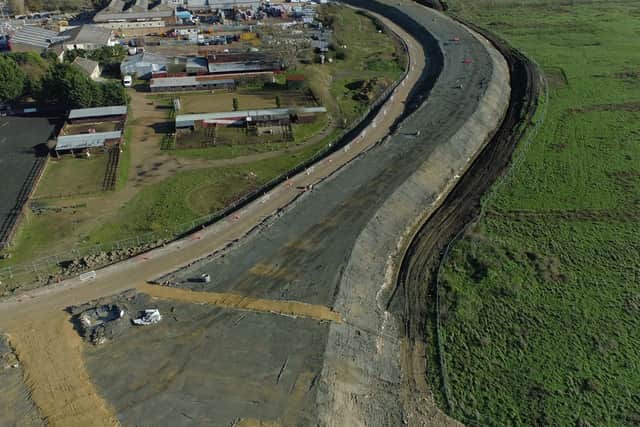 Drone photos of the King's Dyke Level Crossing scheme