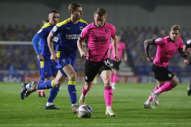 Louis Reed in action for Posh at Wimbledon. Photo: Joe Dent/theposh.com.