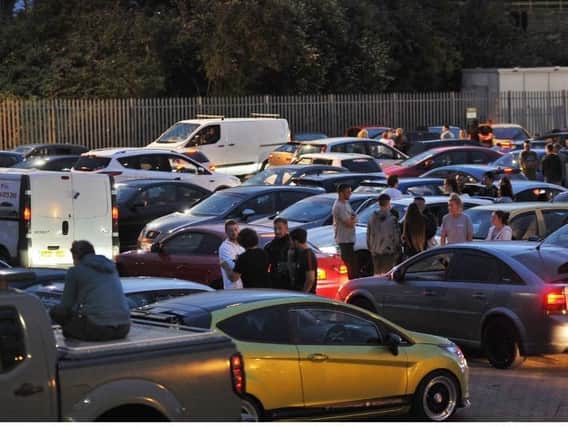 A car meeting was held at the car park earlier this year with scores of people attending