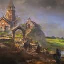 Concept artwork by Donglu Yu of Medehamstede/Peterborough used by Ubisoft when designing the level on Assassins Creed Valhalla.  Picture courtesy Ubisoft.