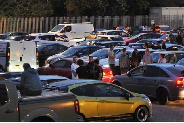 A car meet held at Fair Meadow car park earlier this year