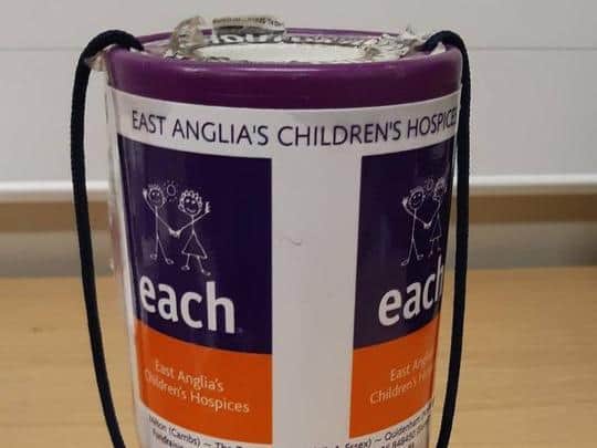 The charity tin was stolen