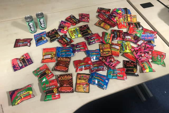 Police released an image of some of the sweets seized. Pic: Cambs Police