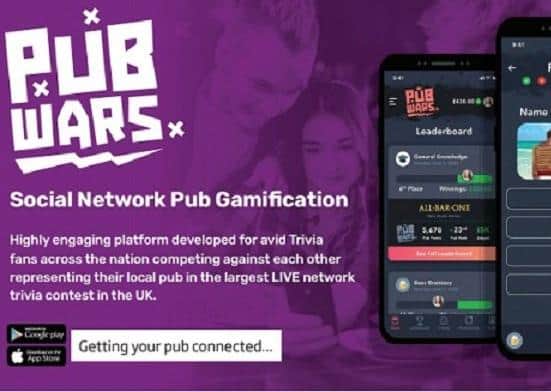 The interactive gaming PubWars app.