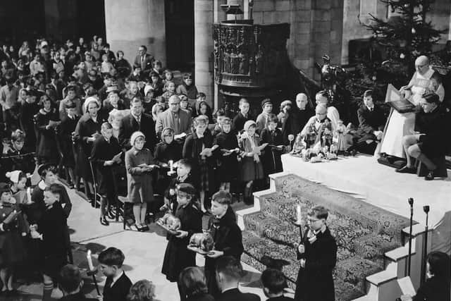 A Christmas service in the Cathedral.