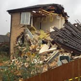 The scene of the gas explosion in Bourne. Picture: David Lowndes