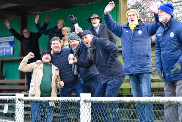 Peterborough Sports fans enjoying themselves at Hitchin. Photo: James Richardson.