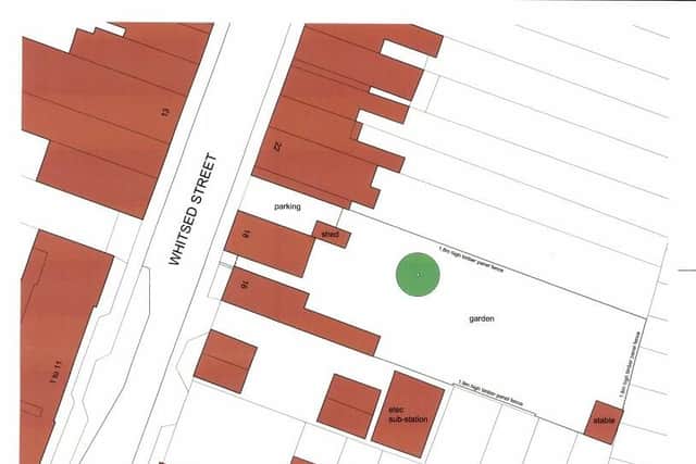 The location plan for the proposed flats in Whitsed Street