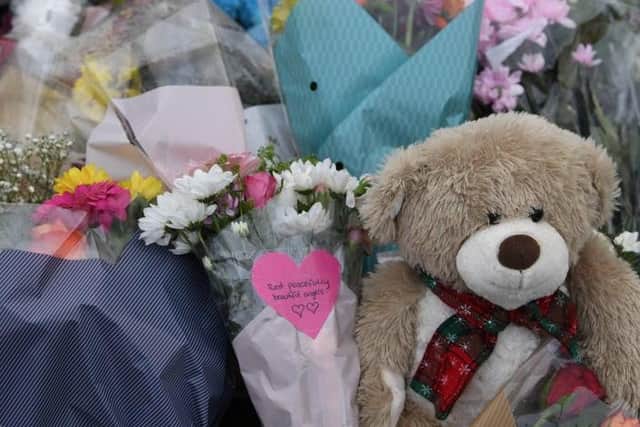 Tributes left at the scene