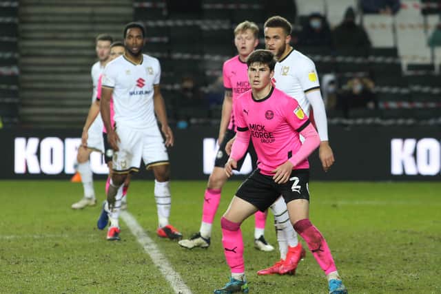 Ronnie Edwards of Peterborough United in action against Milton Keynes Dons. Photo: Joe Dent/theposh.com