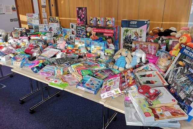 Some of the donated presents