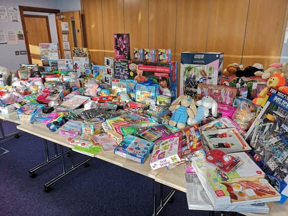 Some of the donated presents
