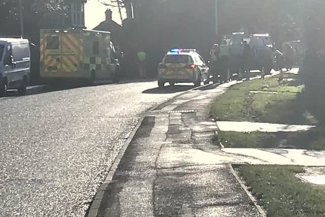 Emergency services at the scene.