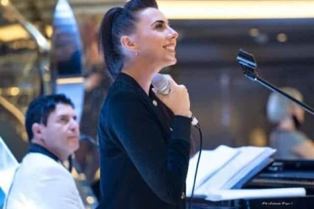 Pure joy. Carey excited to be back on stage in rehearsals on the MSC Grandiosa. Photo: Antonio Pepe Istrione. EMN-201222-174838001