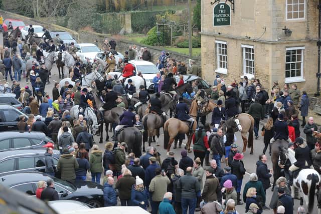 Last year's New Year's Day Fitzwilliam Hunt meet at Wansford.