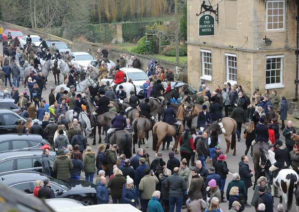 Last year's New Year's Day  Fitzwilliam Hunt meet  at Wansford.