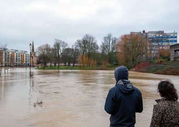 Flooding in Bedford where the River Great Ouse has burst its banks, after residents living near the river in north Bedfordshire were "strongly urged" to seek alternative accommodation due to fears of flooding. Picture: Press Association.