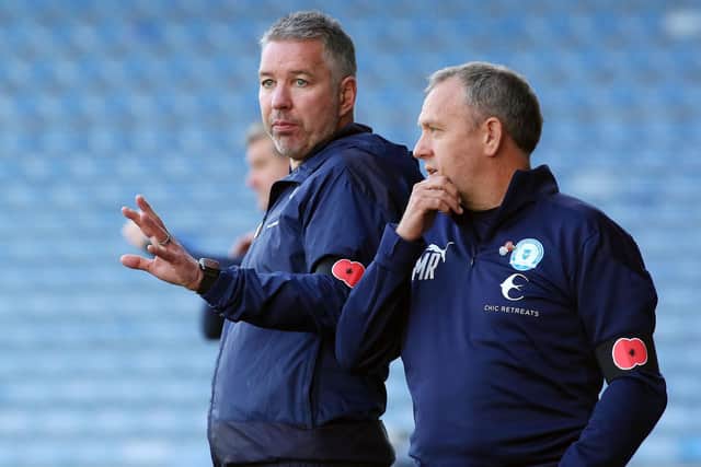 The Posh management team of Darren Ferguson (left) and Mark Robson.