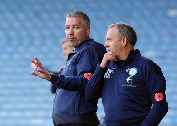 The Posh management team of Darren Ferguson (left) and Mark Robson.