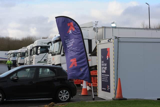 The new Covid testing site at Peterborough Services EMN-210401-122244009