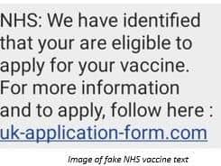 An example of the scam text message being used by fraudsters. Pic: Cambs Police