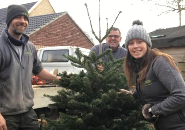 Andy and Lucy Stone from Nene Valley Tree Services with groundsman Pip Horsnail.