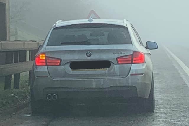 The BMW was stopped on Saturday. Pic: BCH Road Policing