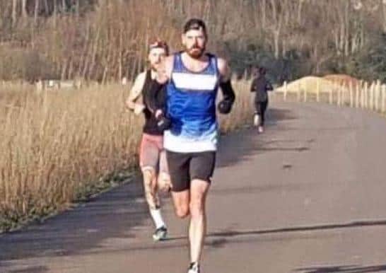 Phil Martin is just ahead of Alex Gibb during the latest Frostbite League race.