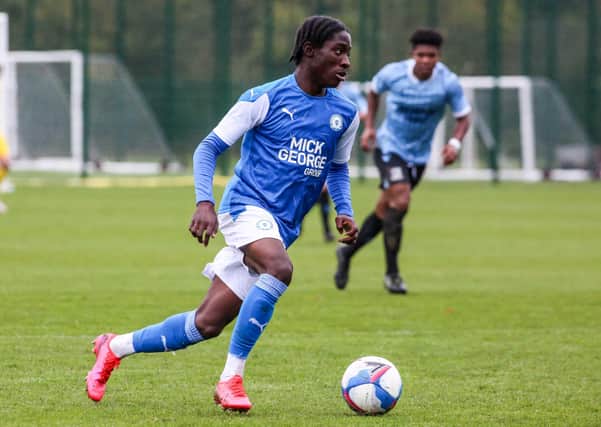 Nick Gyimah scored twice for Posh Youths in an easy win over Cambridge United.