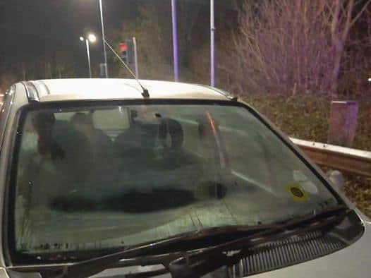 The driver was stopped yesterday. Pic: Peterborough police