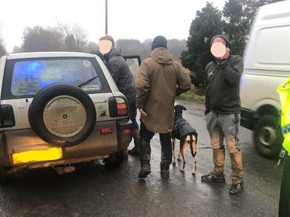 Police stopped these people and this car yesterday. Pic: Cambs police