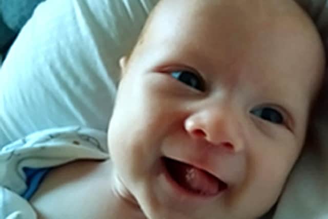A family photo issued by Cambridgeshire Police of baby Teddie Mitchell, who was murdered by his mother's partner Kane Mitchell.