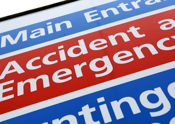 A and E attendances were down at city hospitals in December Photo: PA. EMN-210115-163809001