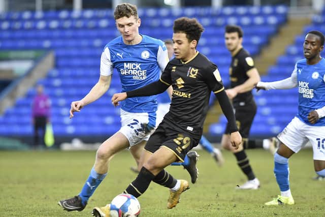 Ethan Hamilton (left) could start for Posh against Bristol Rovers.