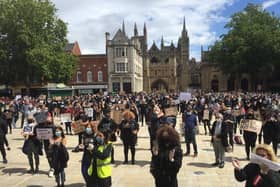 A Black Lives Matter protest in Peterborough