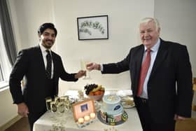 Jed Dempsey, co-founder of 3 Pillars Feeding the Homeless and Abdul Khan, CEO of Supported Housing fellowship.